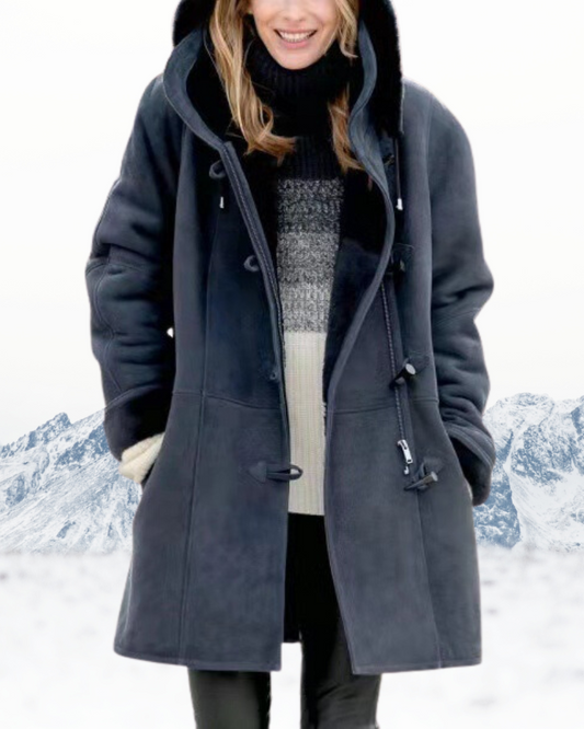 Manteau Duffle à Capuche Douillet pour Femme – Manteau Long Hiver Doublé en Polaire