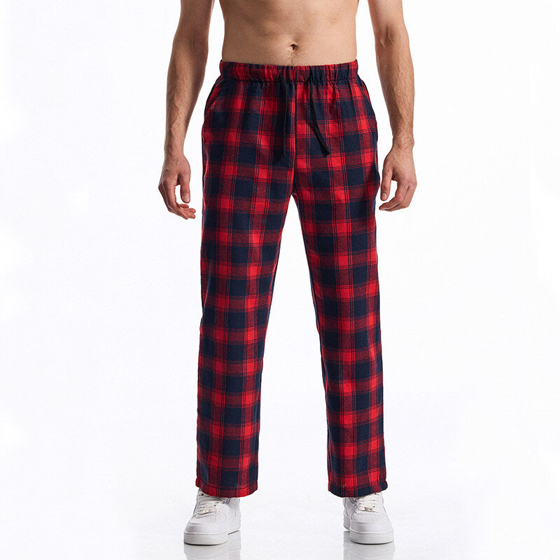 Flanell-Pyjamahose mit Karomuster für Herren