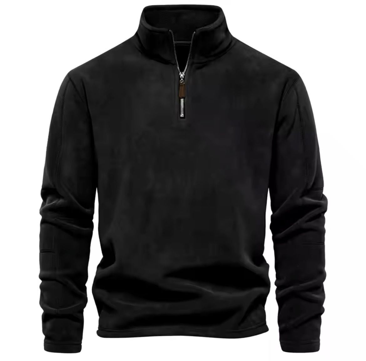Heren Fleece Trui met Opstaande Kraag