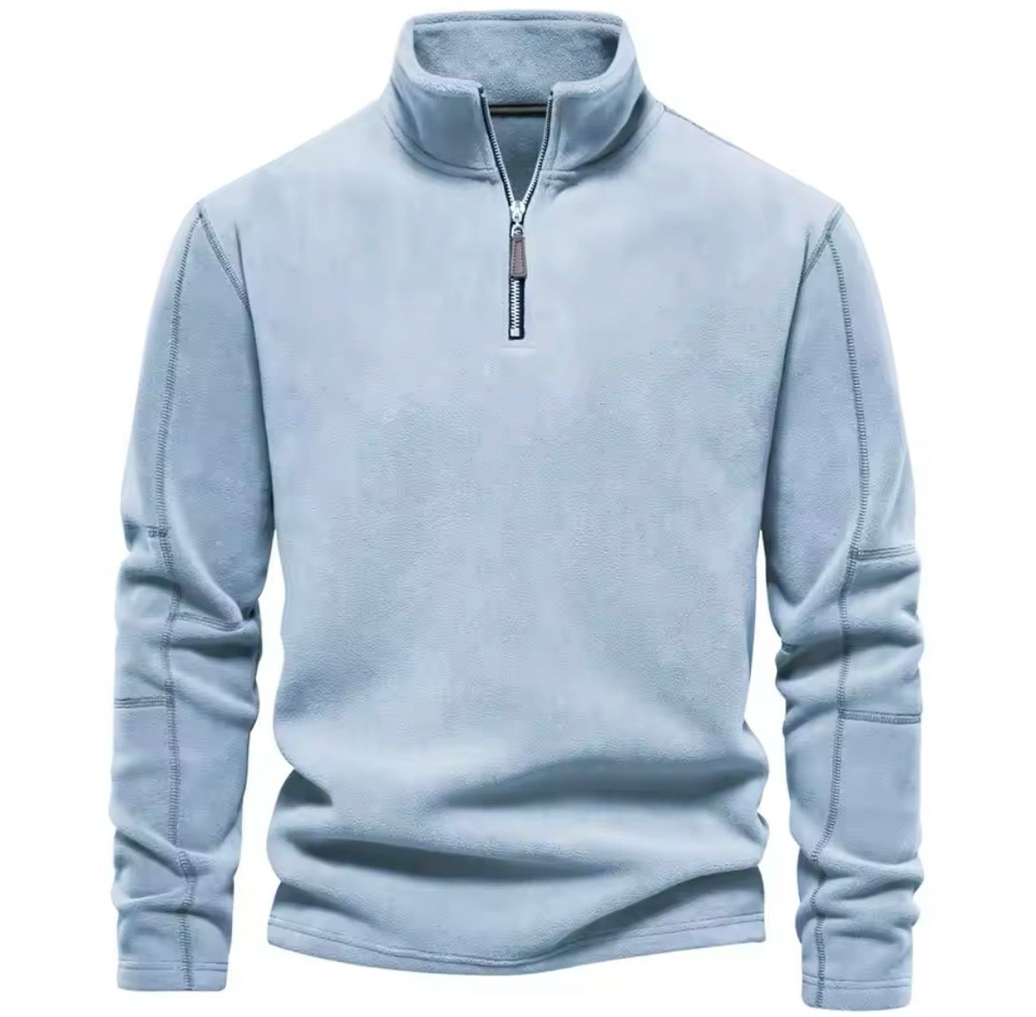 Heren Fleece Trui met Opstaande Kraag