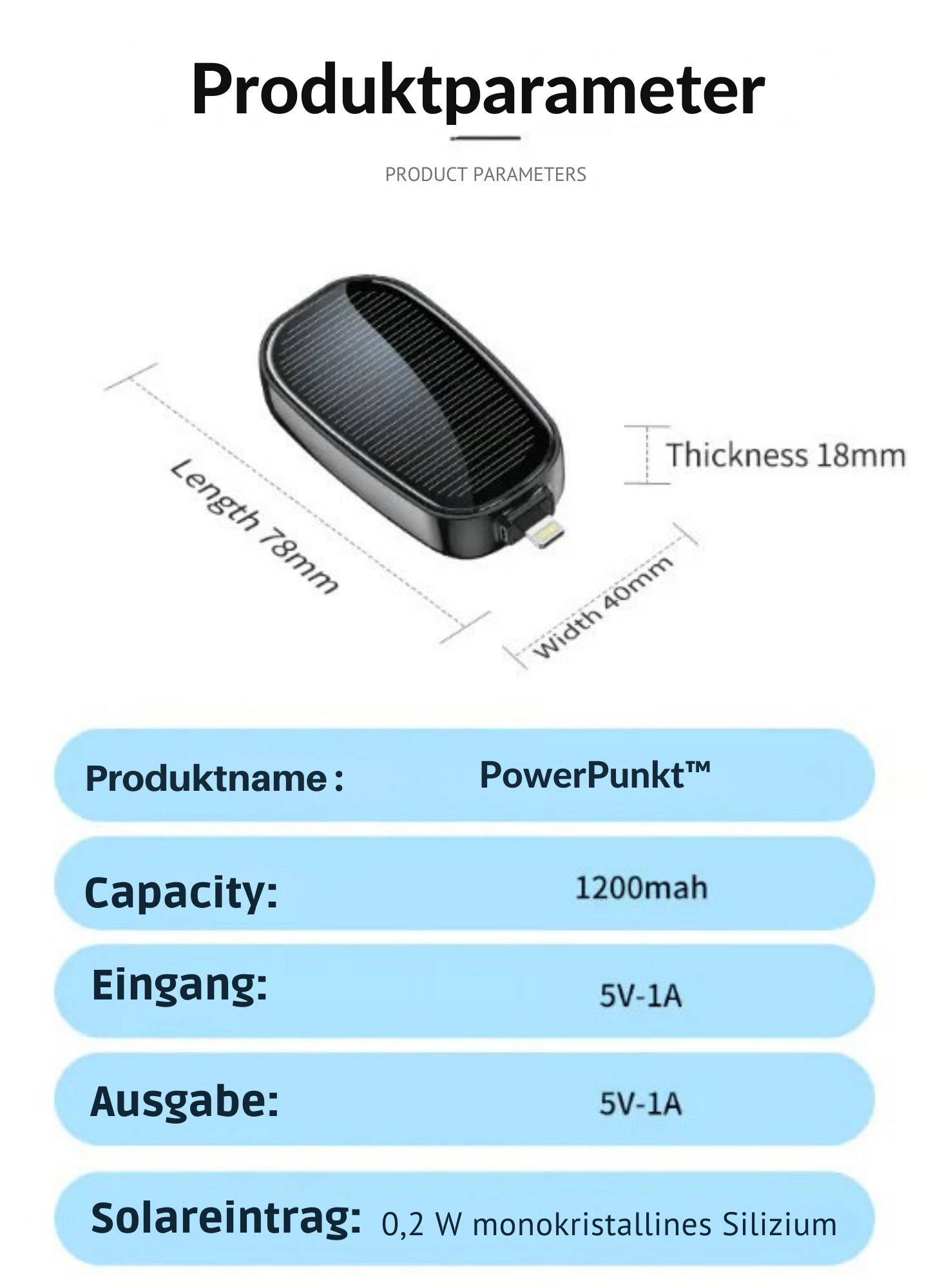 PowerPunkt™ / Mini-Notfall-Solarstrombank