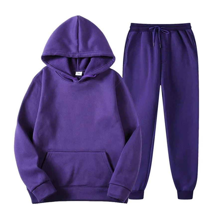 Ensemble survêtement hiver homme isolé - Polaire - Capuche - Sportif