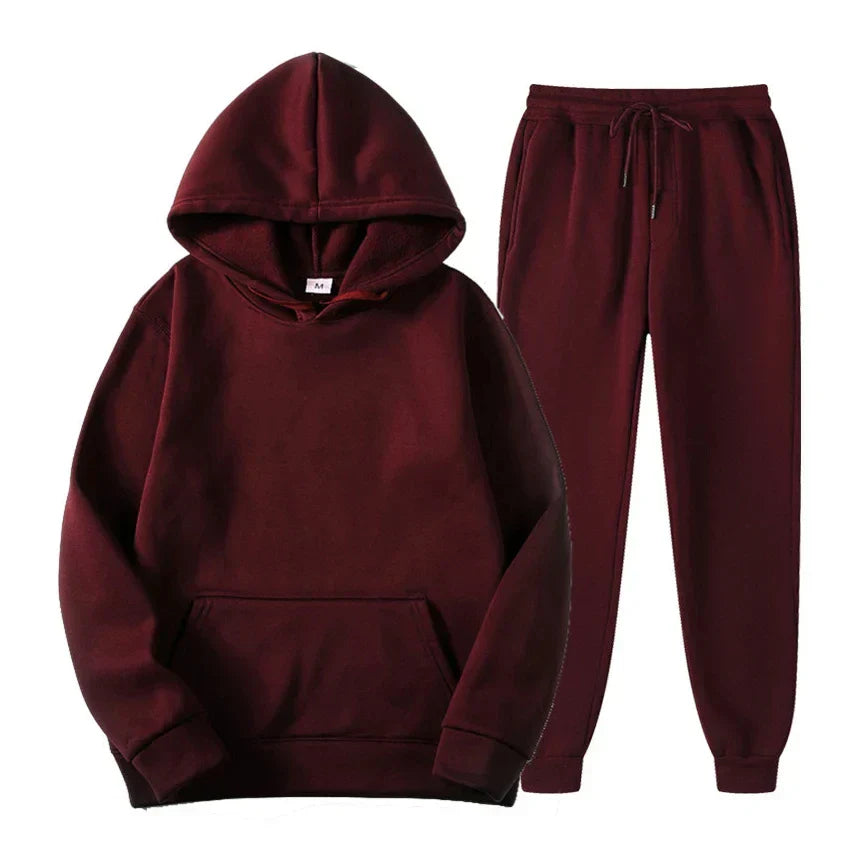 Ensemble survêtement hiver homme isolé - Polaire - Capuche - Sportif