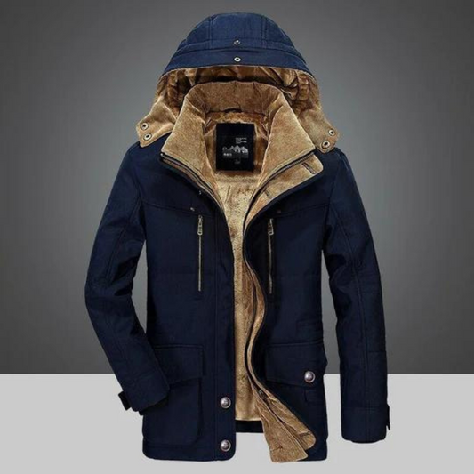 Winterjacke | Reißverschluss | Kapuze | Sherpa-Futter | Herren-Winterjacke-Chaps Herrenmode