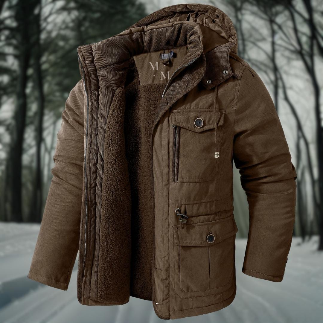 Winterjacke – mit Kapuze – mit Fleece gefüttert - Daunenjacke – Wintermäntel und -jacken für Herren-Chaps Herrenmode