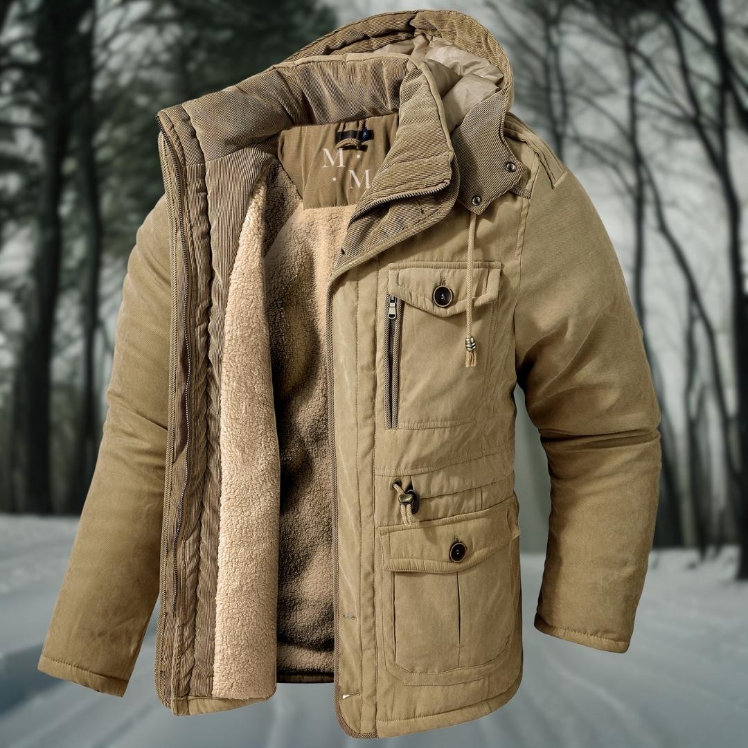 Winterjacke – mit Kapuze – mit Fleece gefüttert - Daunenjacke – Wintermäntel und -jacken für Herren-Chaps Herrenmode
