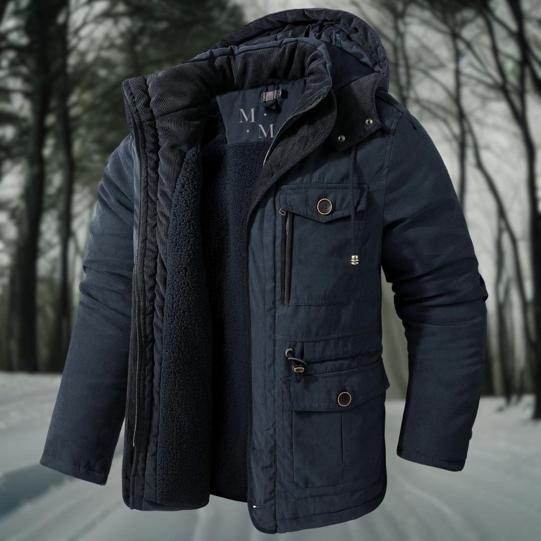 Winterjacke – mit Kapuze – mit Fleece gefüttert - Daunenjacke – Wintermäntel und -jacken für Herren-Chaps Herrenmode
