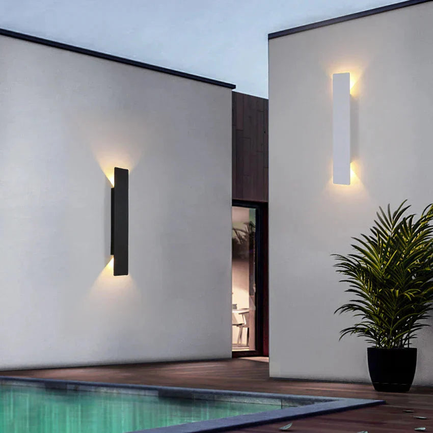 Wodoodporna Lampa Ścienna LED z Aluminium, Energooszczędny Kinkiet Zewnętrzny, Idealne Oświetlenie na Ścianę 2