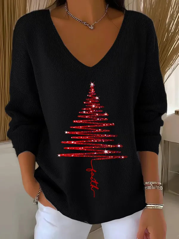 Cailee - Christmas V-Neck T-Shirt