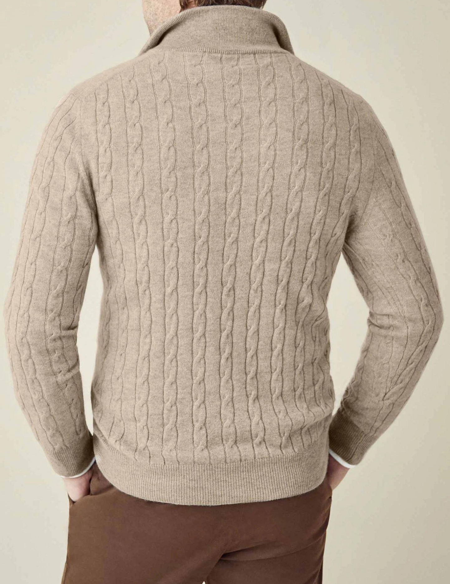 Pullover mit Reißverschluss - Twist-Strick-Textur und regulierbare Hitze