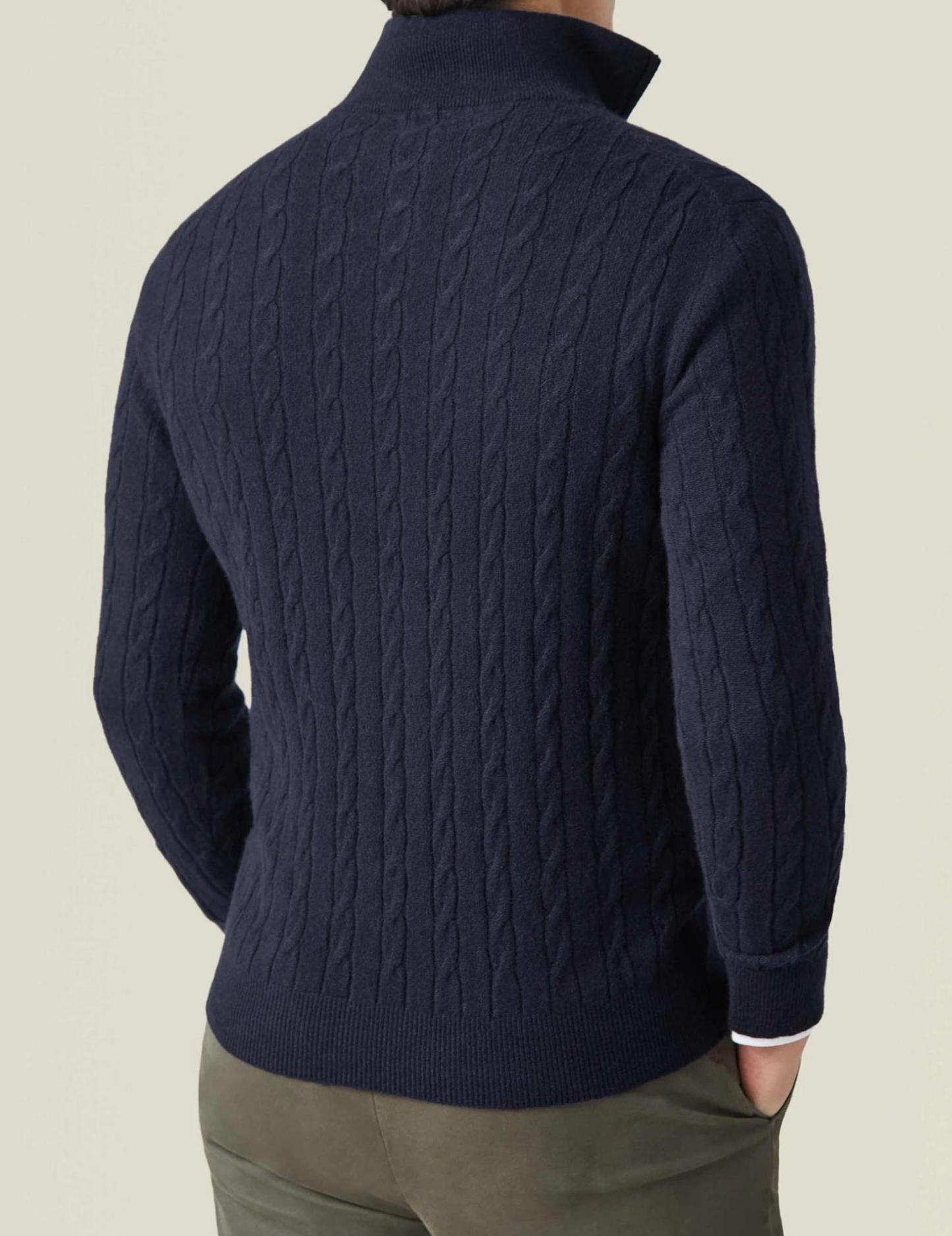 Pullover mit Reißverschluss - Twist-Strick-Textur und regulierbare Hitze