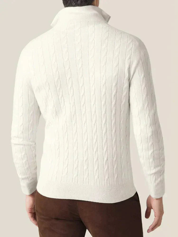 Pullover mit Reißverschluss - Twist-Strick-Textur und regulierbare Hitze