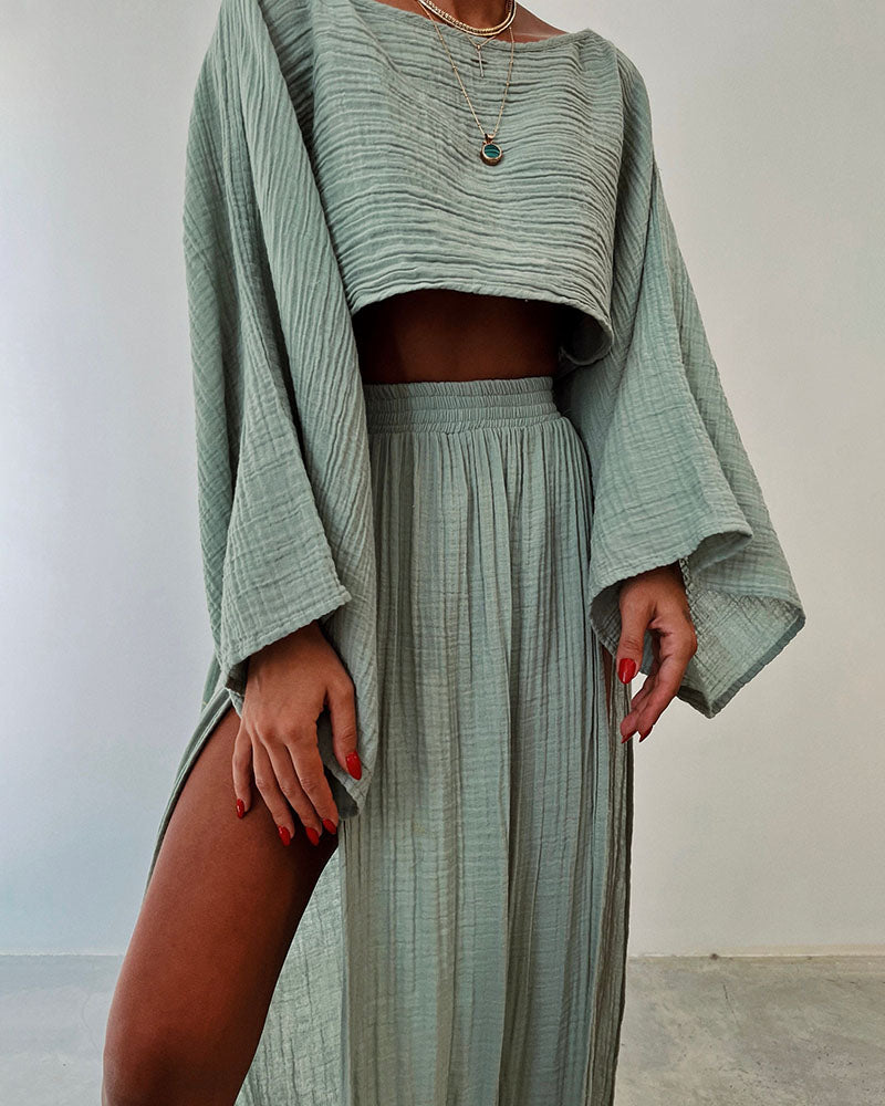Conjunto de Dos Piezas con Corte Funcional para Mujer | Ideal para Días Cálidos