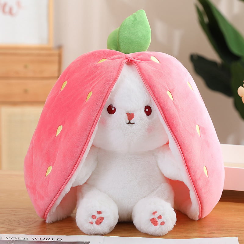 StrawberryBunny – Aardbei & Wortel Veranderbare Plysch Kanin