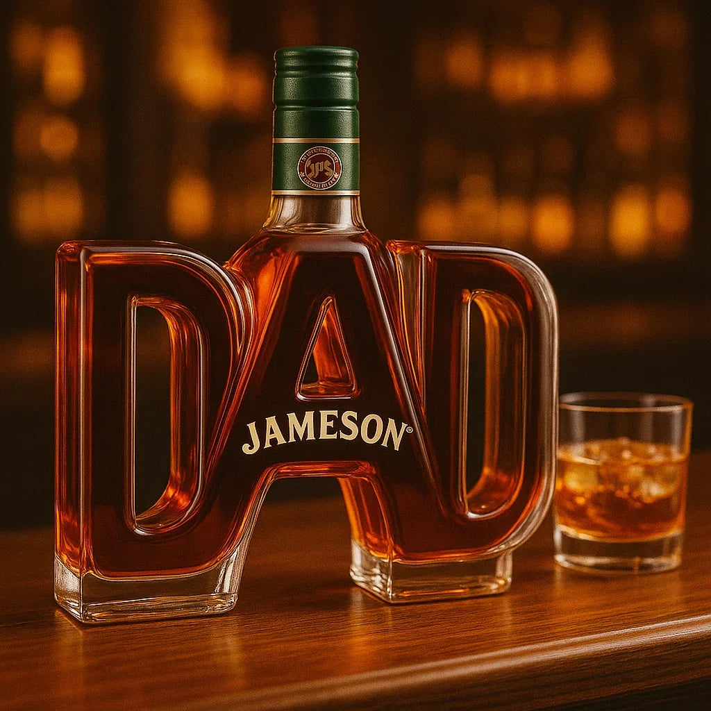 PapaPrunk™ / Kristallklare Whiskeyflasche Als Edles Geschenk Für Väter