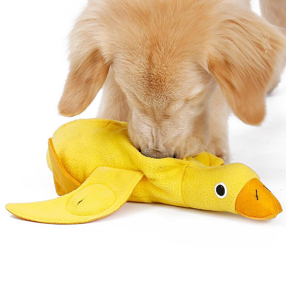 Interactive Treat Dispensing Duck Dog Toy