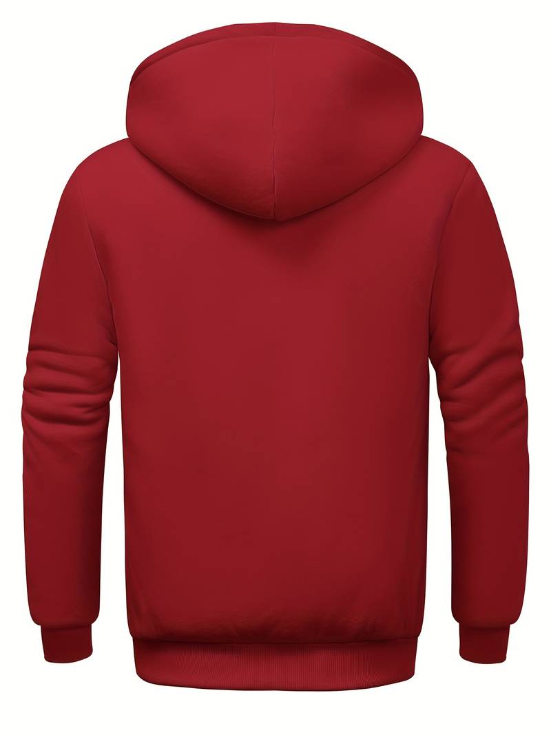 Sweat À Capuche Uni Avec Fermeture Zippée Pour Homme | Idéal Pour Un Usage Quotidien