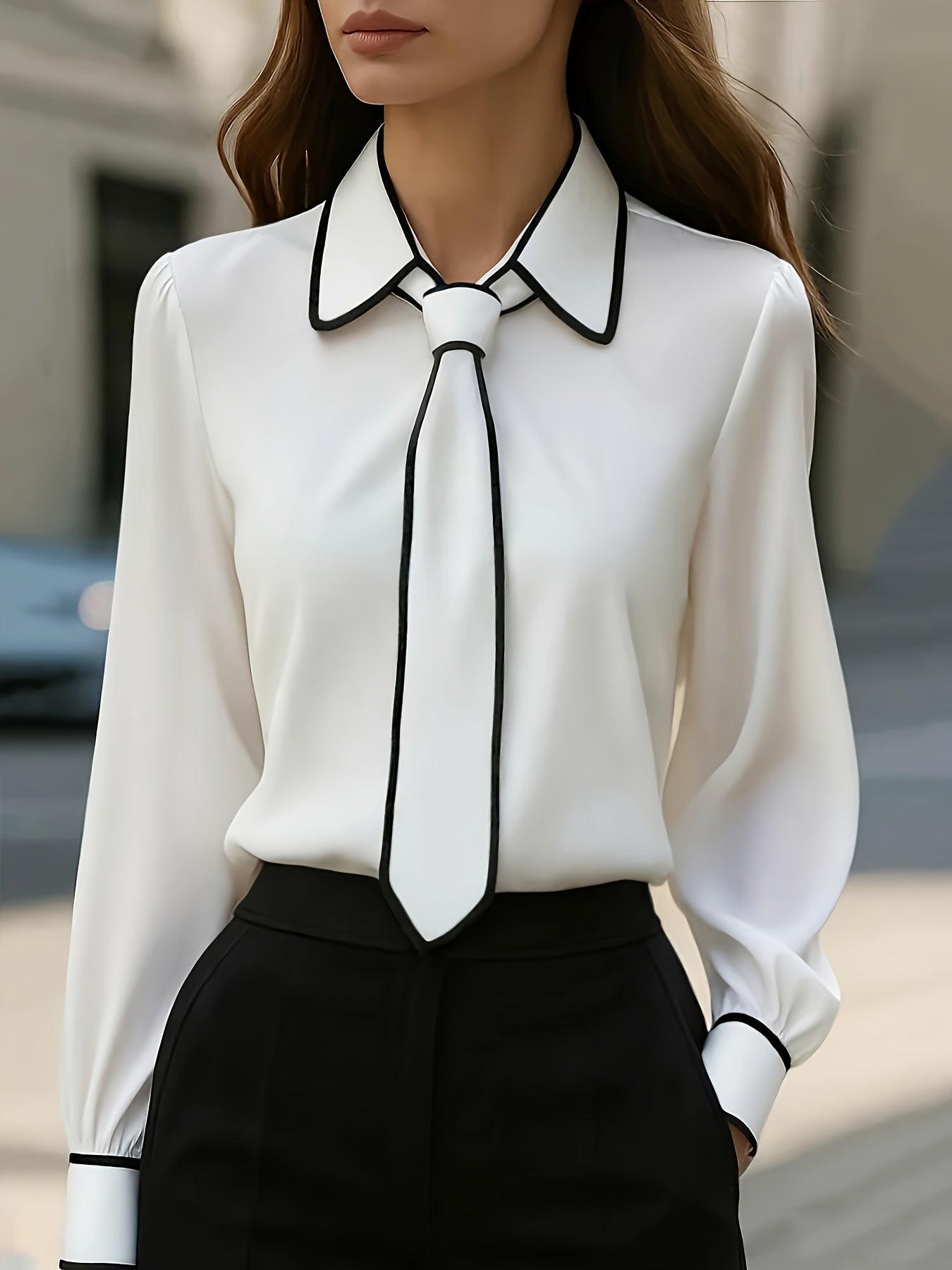 Briella - Long Sleeve Shirt With Front Tie