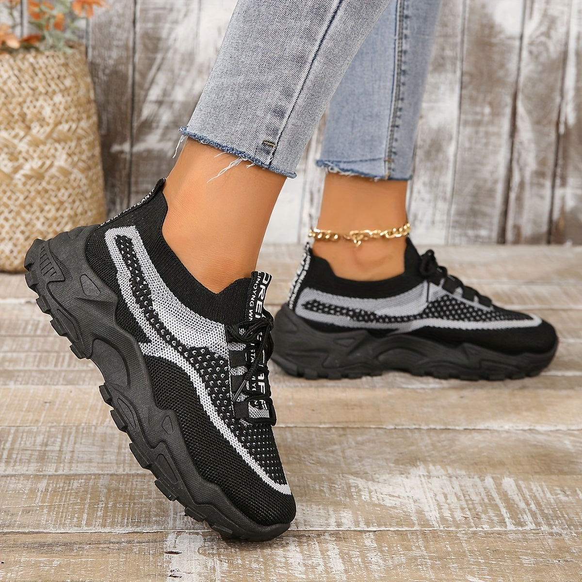 Amanda Women's Stylish Mesh Sneakers with Adjustable Comfort