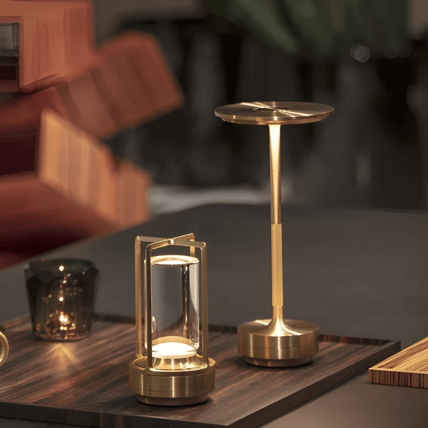 home & garden : AmbiGlow - Draadloze en Oplaadbare Sfeerlamp. - Goud in van Pantino