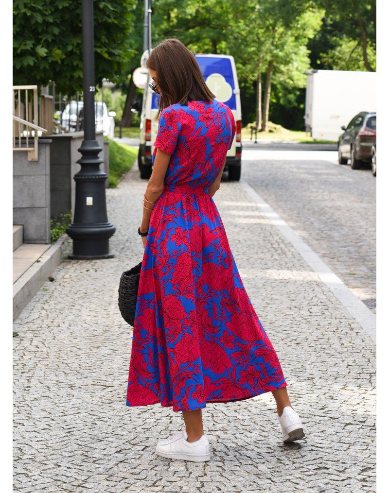 Amelie – Vestido Midi Floral Ajustável e Confortável - Ines Braga