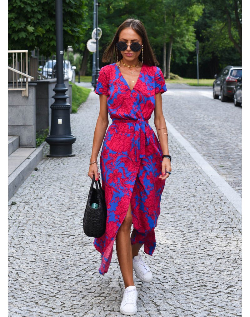 Amelie – Vestido Midi Floral Ajustável e Confortável - Ines Braga