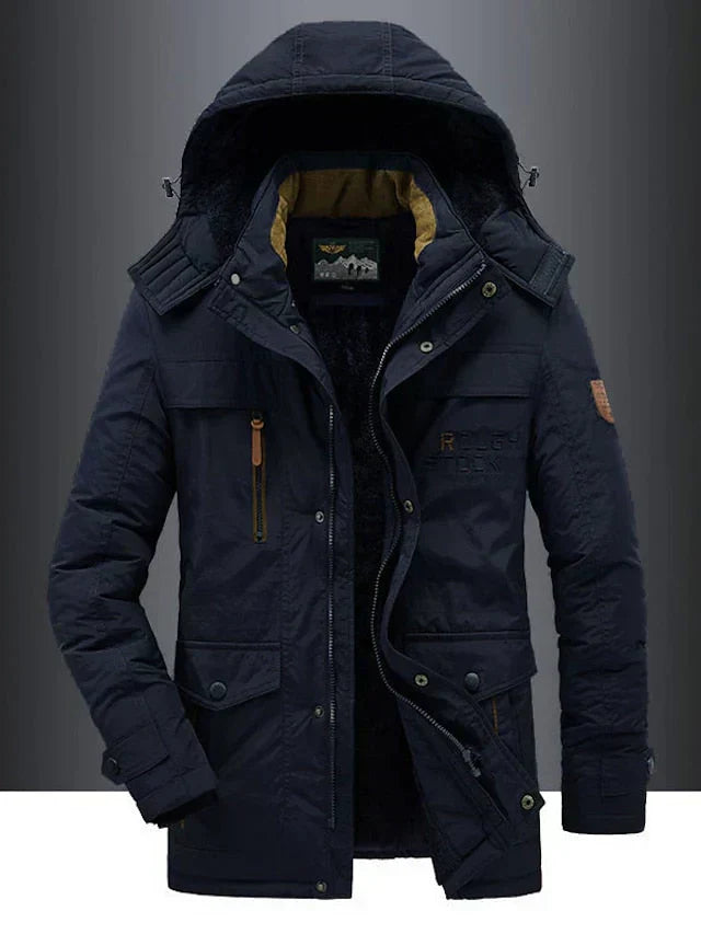 Simón | Abrigo de Invierno para Hombre de Forro Polar Caliente de Mezcla de Lana Premium