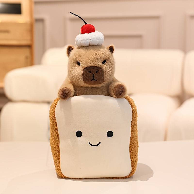 CuteCapybara – Schattige Pluche Knuffel 2-in-1 Croissant & Ananasbrood