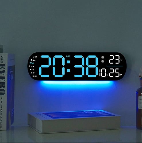 TimeLite™ - Verbesserte digitale Wanduhr mit großem Display