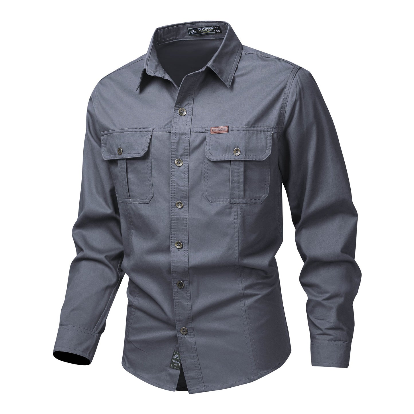 Chemise Cargo à Manches Longues Premium pour Homme – Vêtement de Travail Décontracté à Coupe Ample