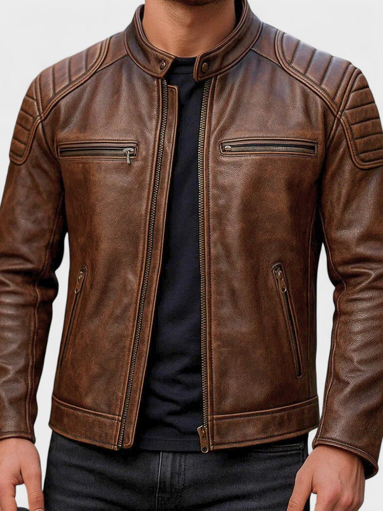 Javier | Chaqueta De Cuero Impactante