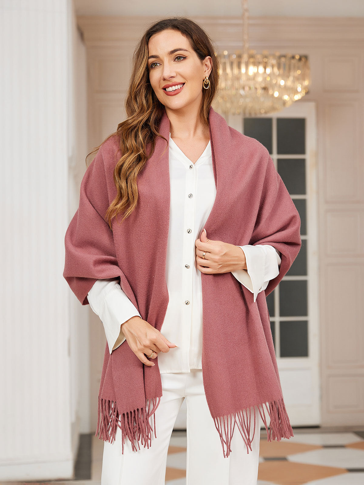 Écharpe Hiver à Franges pour Femme | Idéale pour la Saison Froide