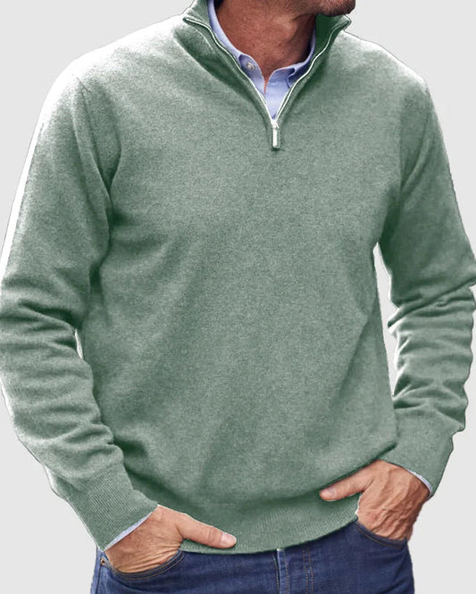 Mitch - Long Sleeve Zip-Up Sweater