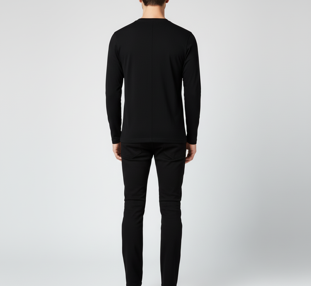 Bellivaro herre langærmet bomulds T-shirt