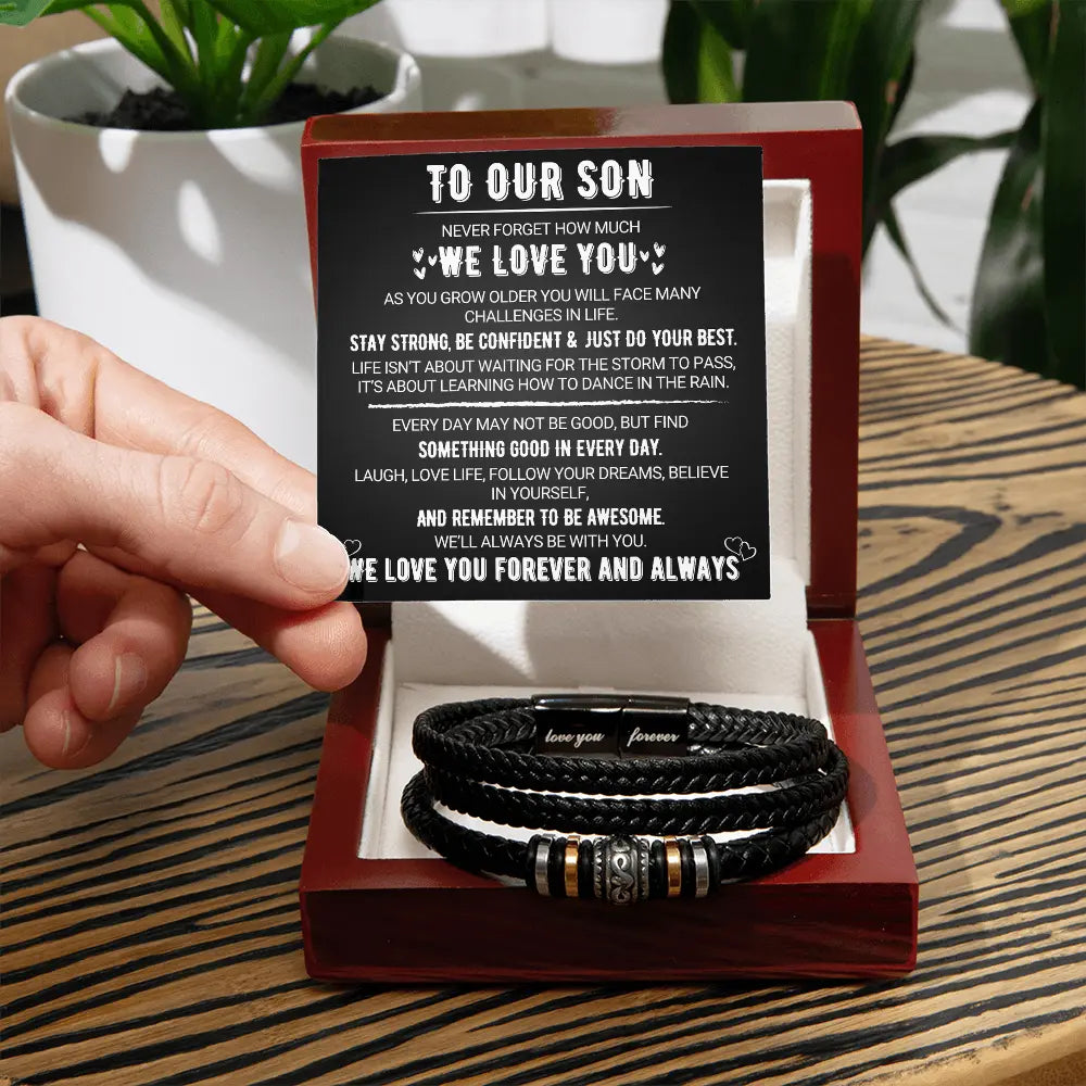 To My Son - Love You Forever - Bracelet Gift