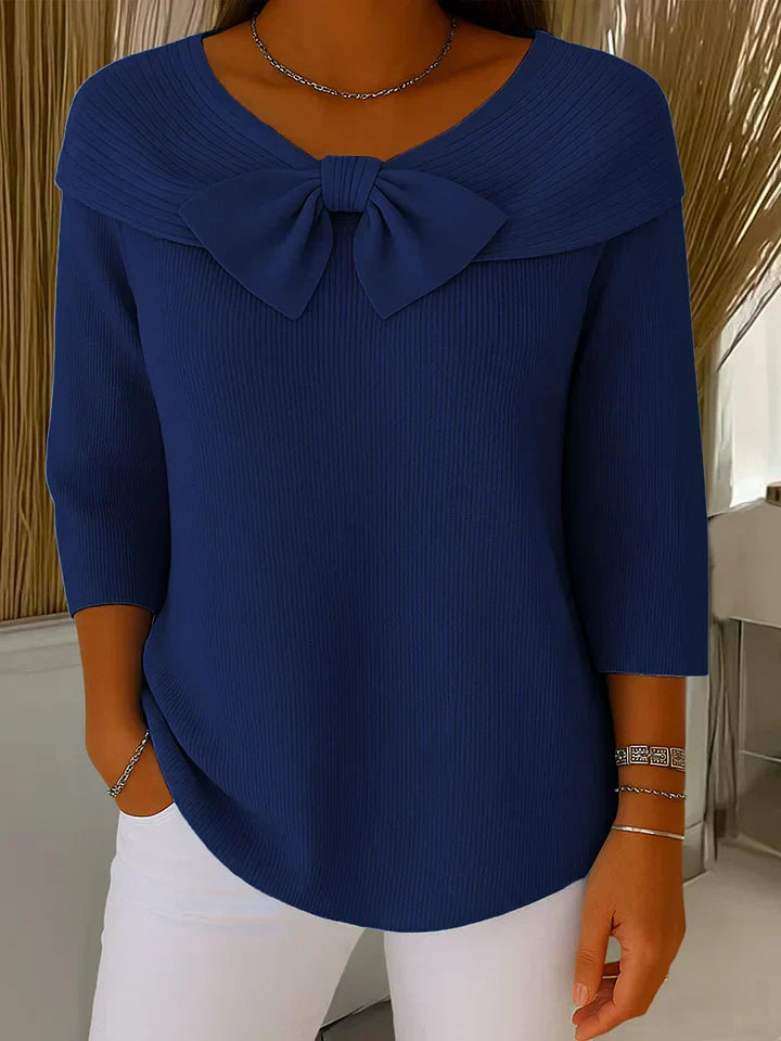 Ilona | Women's wool jumper with bow
