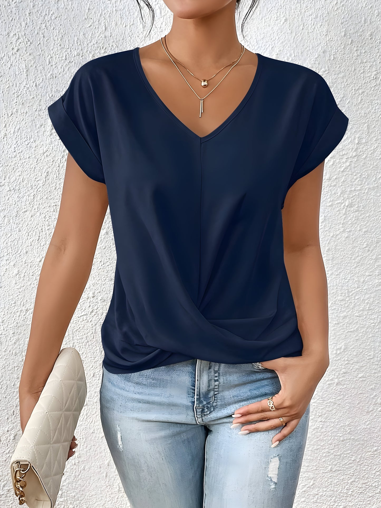 Isla | Twist V Neck Top