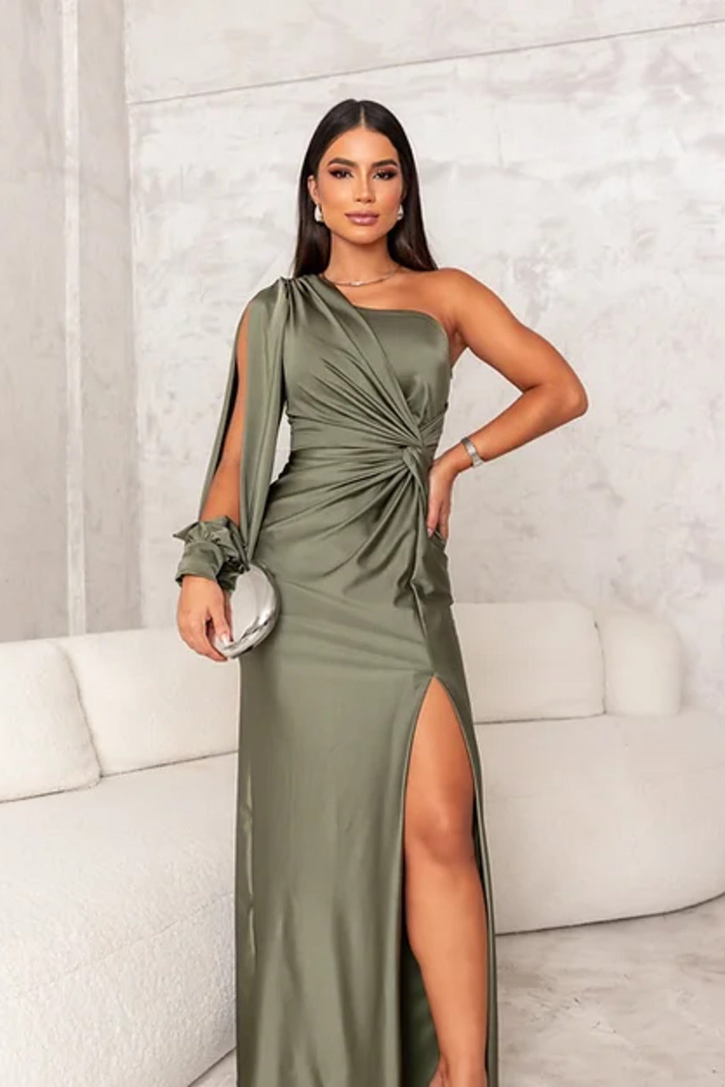 Odette - Elegante Maxi Jurk met Split voor Dames