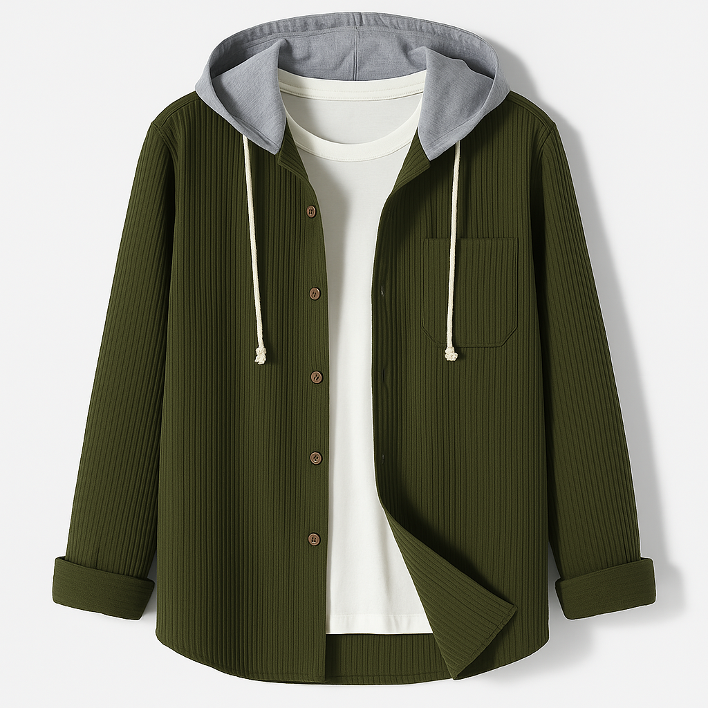 Stefan | Bluza z kapturem z sztruksu męska