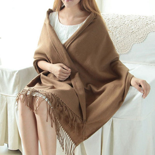 Dames Oversized Omslagdoek Sjaal – Kasjmier, Warme Wintersjaal voor Herfst & Winter