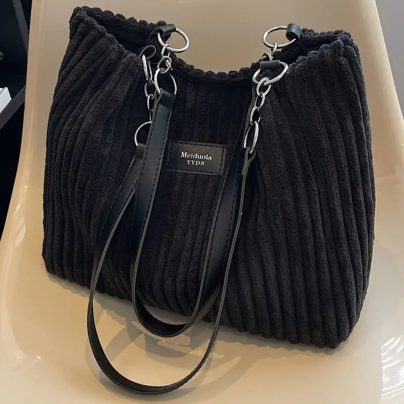 Clémence Côtelé Velours Sac - Élégance - Mode-sac à main-PARIS FEMME