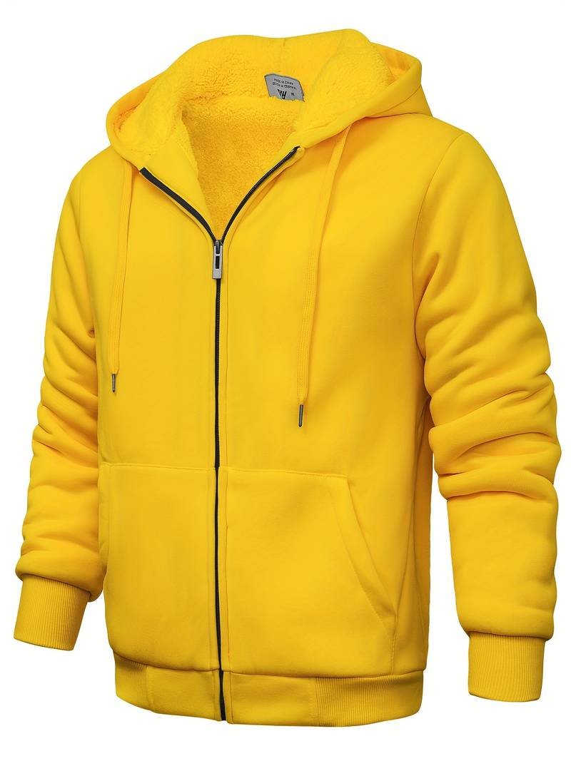 Sweat À Capuche Uni Avec Fermeture Zippée Pour Homme | Idéal Pour Un Usage Quotidien