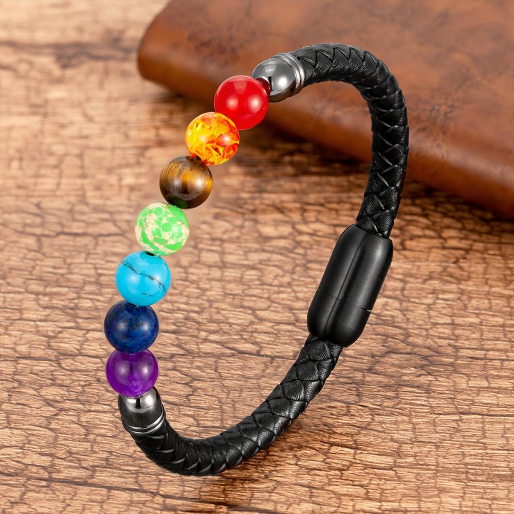 Mantieni i tuoi chakra in equilibrio - Separare Nero - BRACELETS mens bracelet - Concept Palermo
