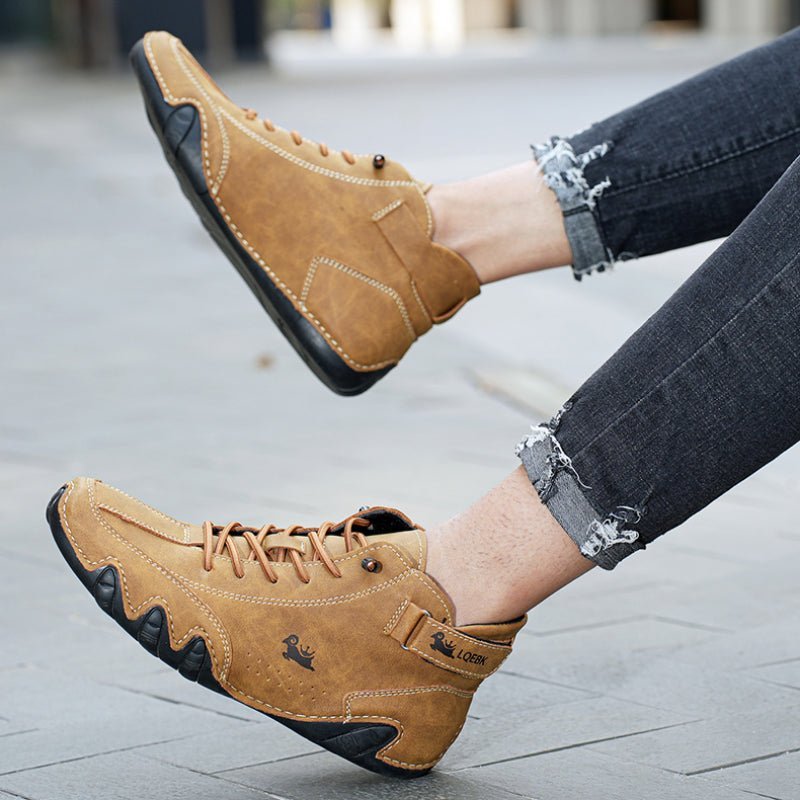 Eric Chaussures en Cuir à Lacets pour Homme – Baskets de Bureau Respirantes et Confortables pour Tous les Jours