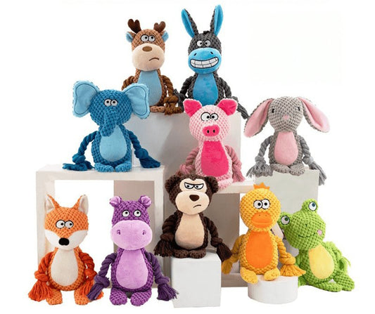 Dog Plush Wolf Toy | Durable Chew Companion – For Strong Chewers