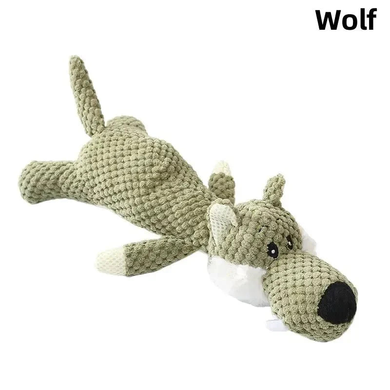 Dog Plush Wolf Toy | Durable Chew Companion – For Strong Chewers