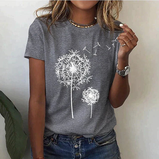 Graphic Print T-Shirt for Women | Soft Cotton, Casual Fit, Breathable & Comfortable