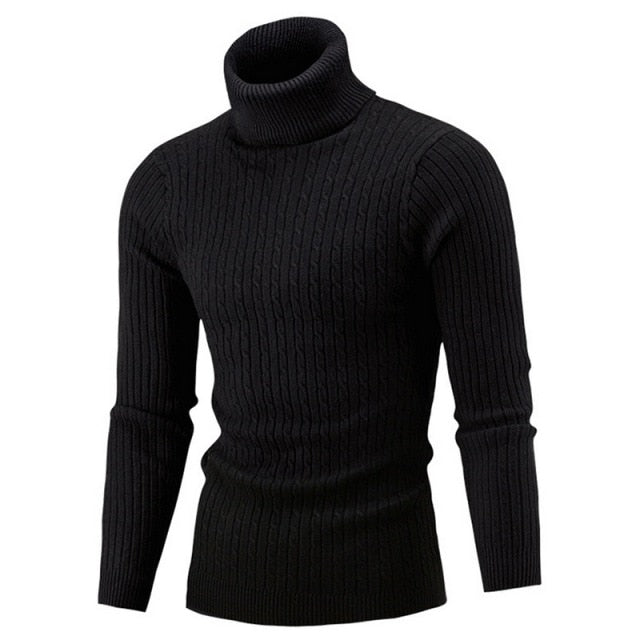 Bellivaro | Klassisk Herre Rullekrave Sweater | Slank Strikket Pullover