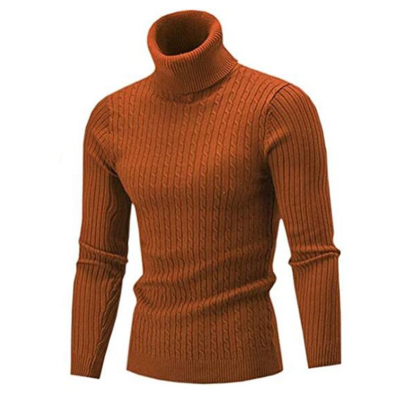 Bellivaro | Klassisk Herre Rullekrave Sweater | Slank Strikket Pullover