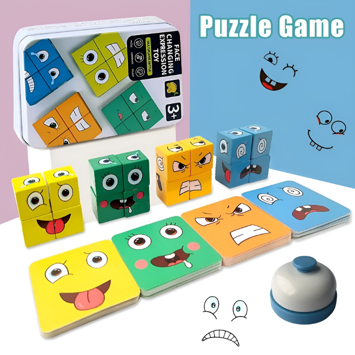 EmotiPlay™ | Pädagogisches Holzspiel für Emotionen & Motorik
